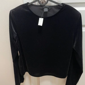 Svart blus - Ny blus i sammet