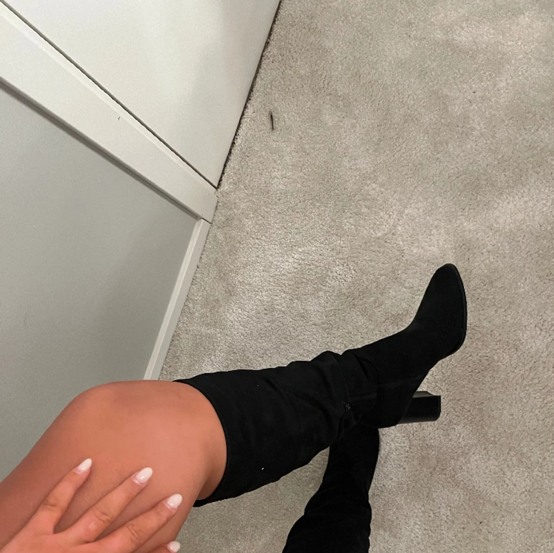 svarta boots i mocka🩷 - 90