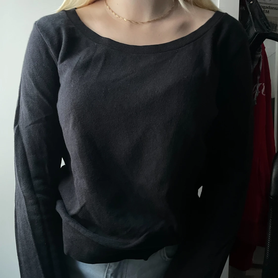 Basic svart långärmad - 91