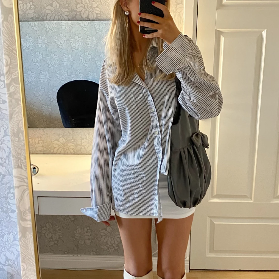 ROSETTVÄSKA🎀 Grå väska - 90