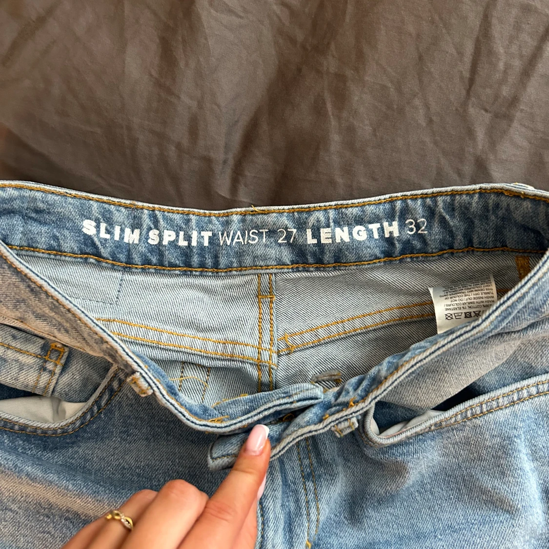 Slim midwaist jeans slits - 93