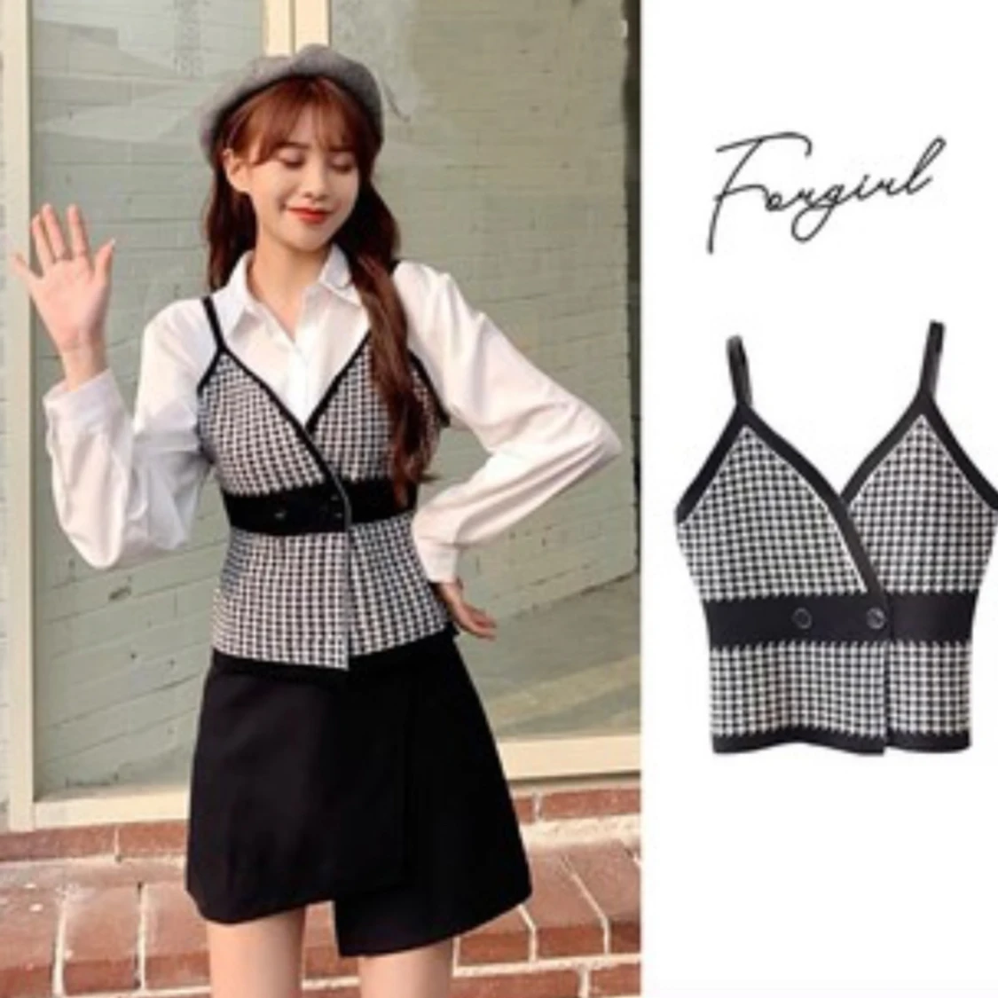 Oanvänd topp från shein i strl M