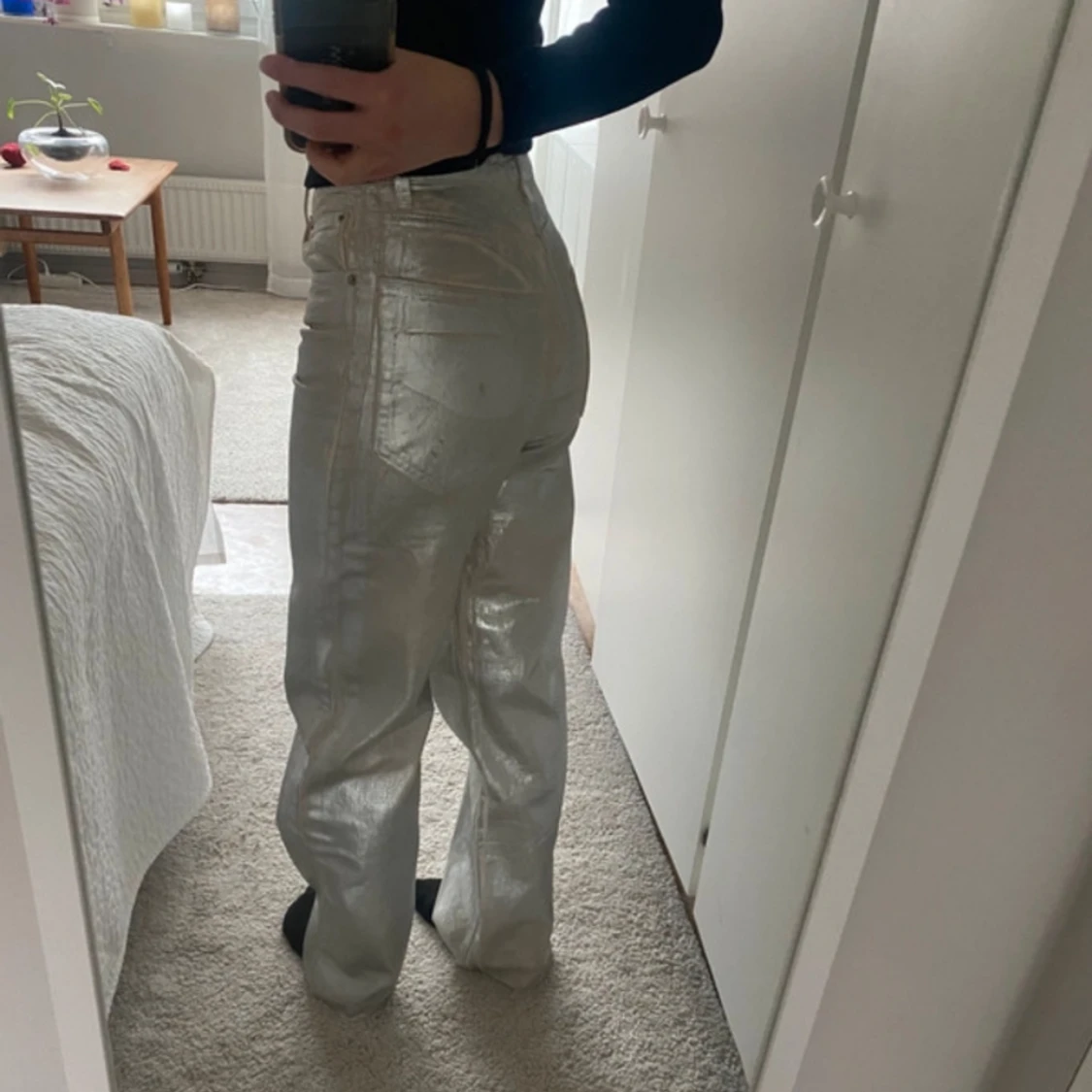 Zara silver jeans - 90