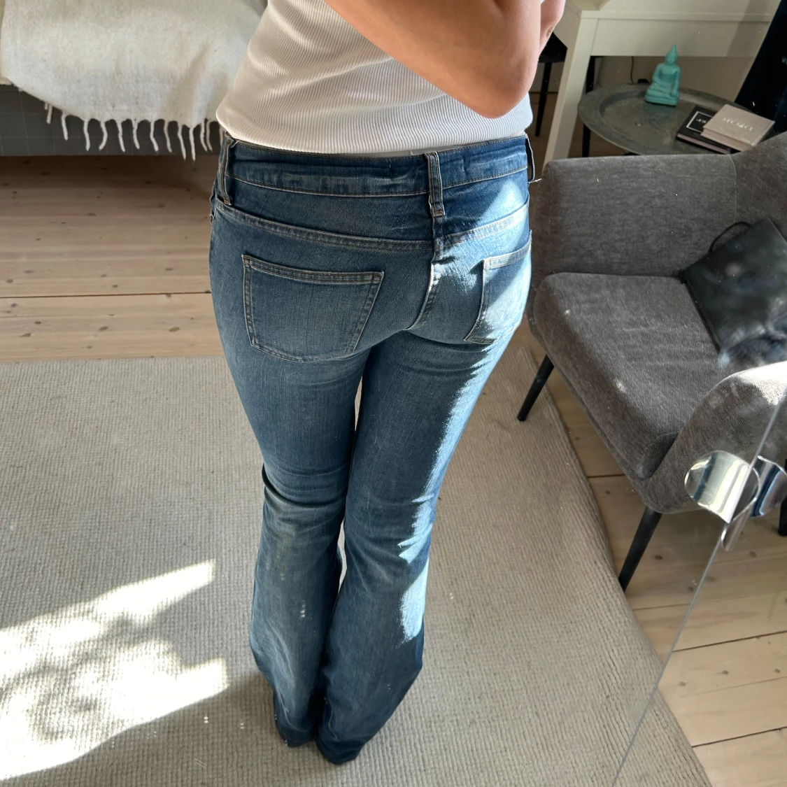 Lågmidjade bootcut jeans  - 91