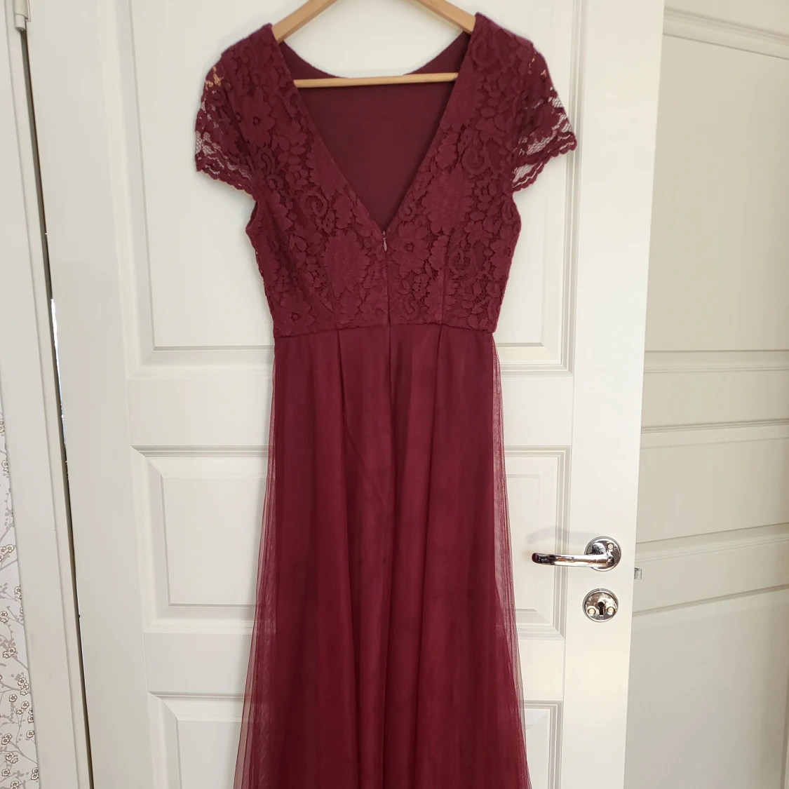 Vinröd balklänning - 90