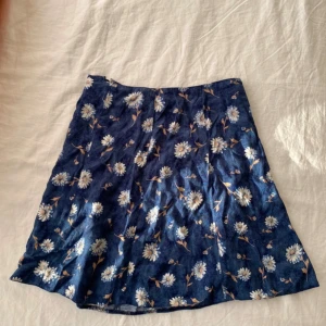 Summer skirt - Navy blue flower pattern summer skirt 
