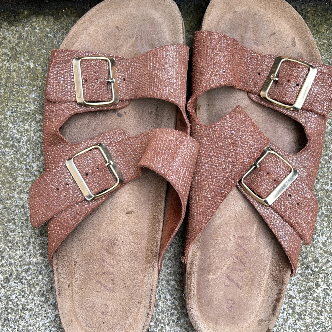 Glitter rosa Zizzi tofflor