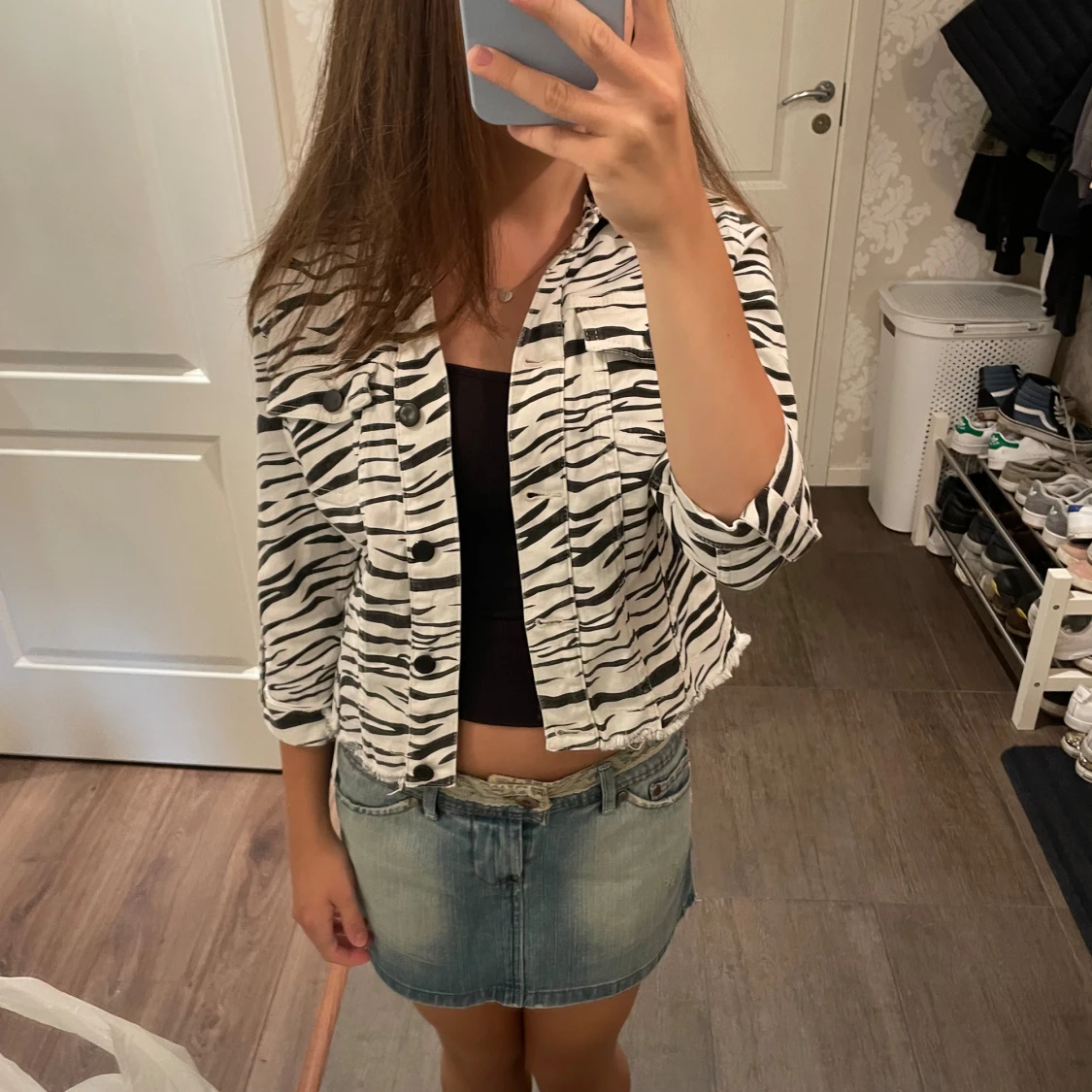 Zebra jeansjacka  - 90