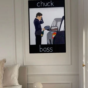 Chuck bass akrylmålning - 50x70 cm Handmålad i akrylfärg 