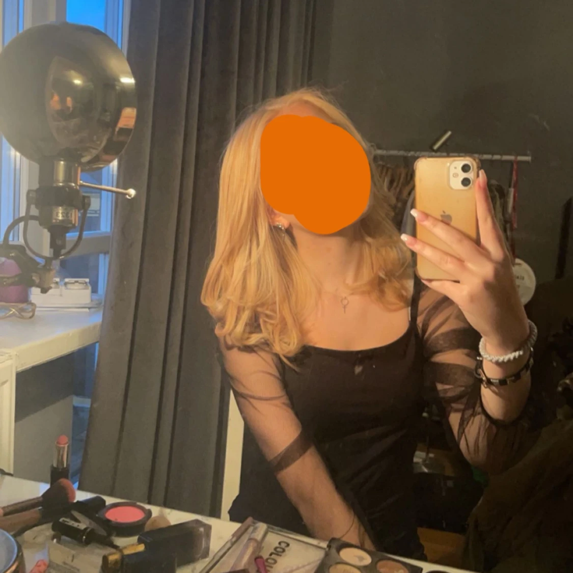 Långärmad tröja med ballongärm  - 90