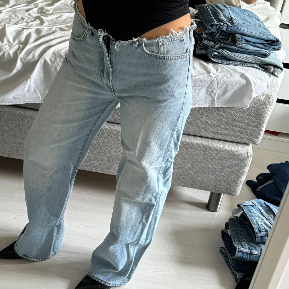 Oversized jeans i storlek M. Jeans & Byxor.