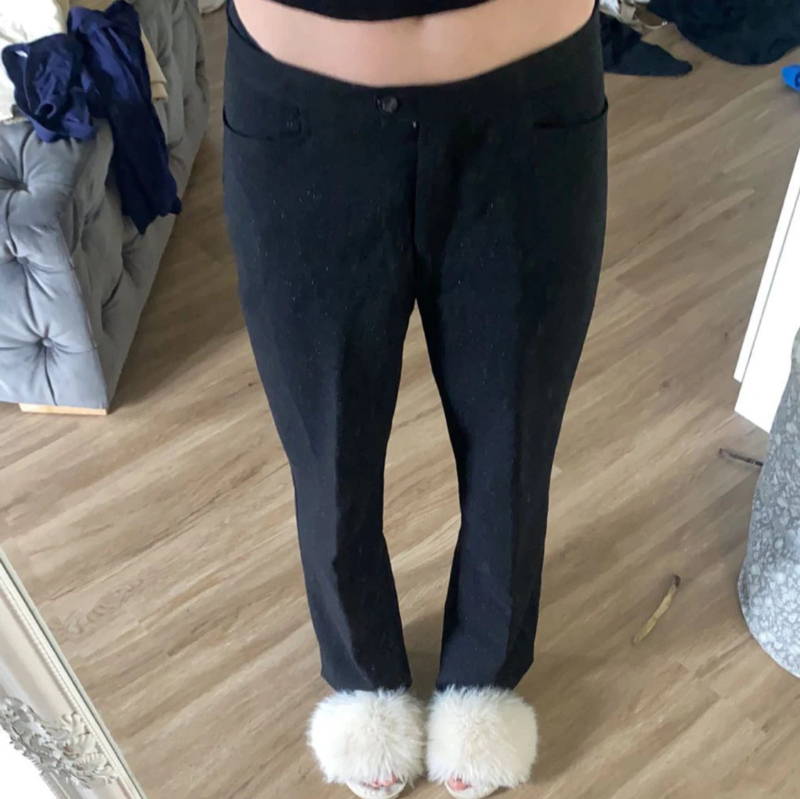 Glittriga kostymbyxor  - 90