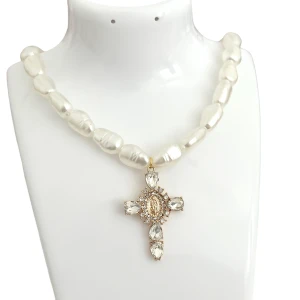 Kors halsband  - Elastiskt halsband med lås 45cm+10cm förlängning 