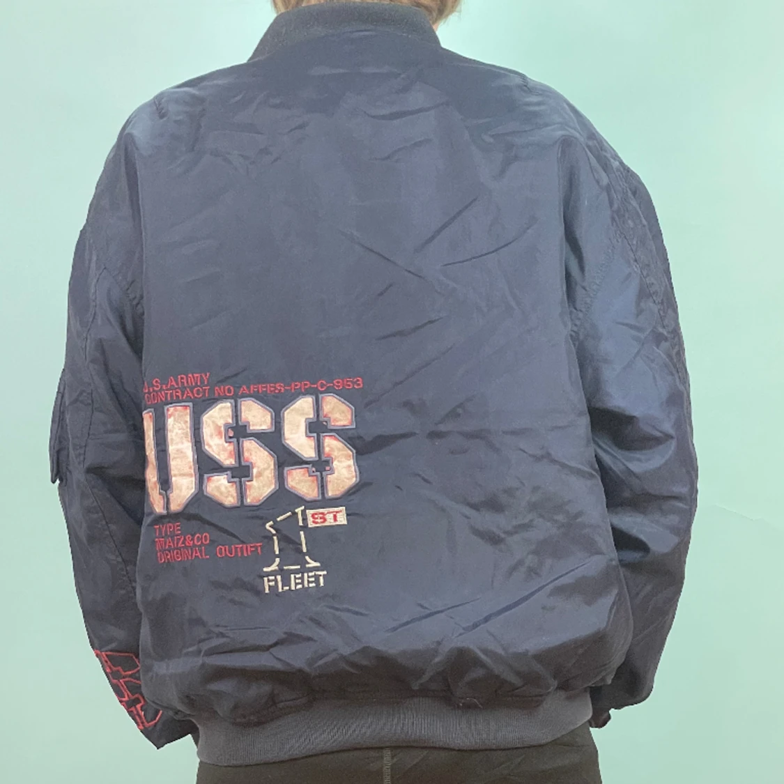 Vintage bomber jacka militär ubåt 80 tal MA1 - 90