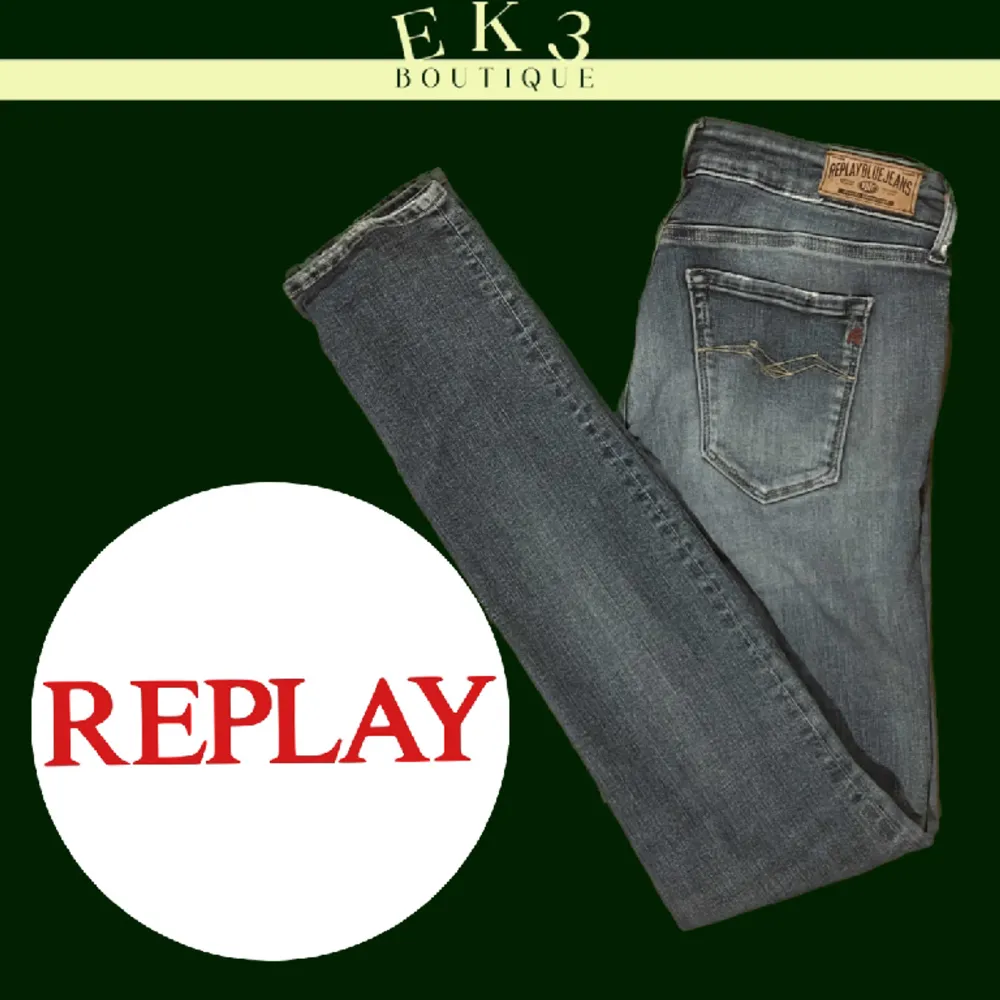 Feta replay jeans i perfekt skick Midja: 27” Längd: 32”  De har stretch i sig  Nypris: 1800kr Vårt pris: 399kr. Jeans & Byxor.