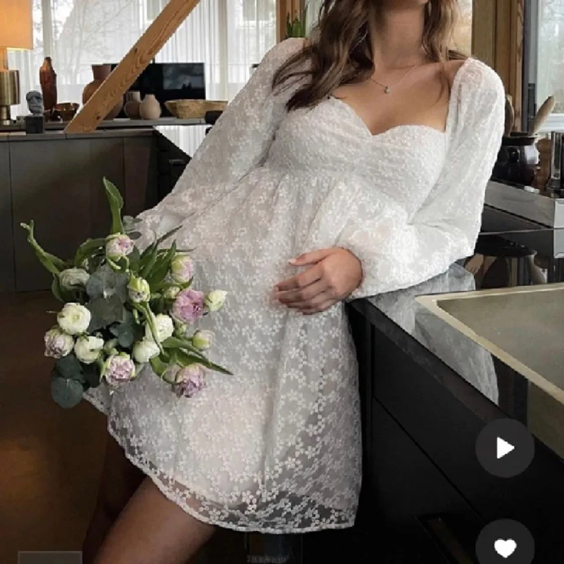 Vit studentklänning