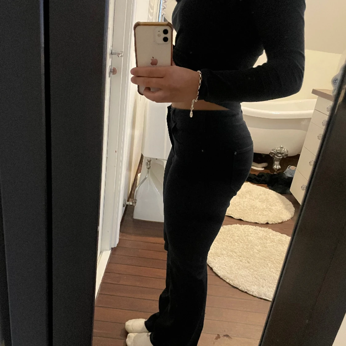 Låga svarta jeans - 91