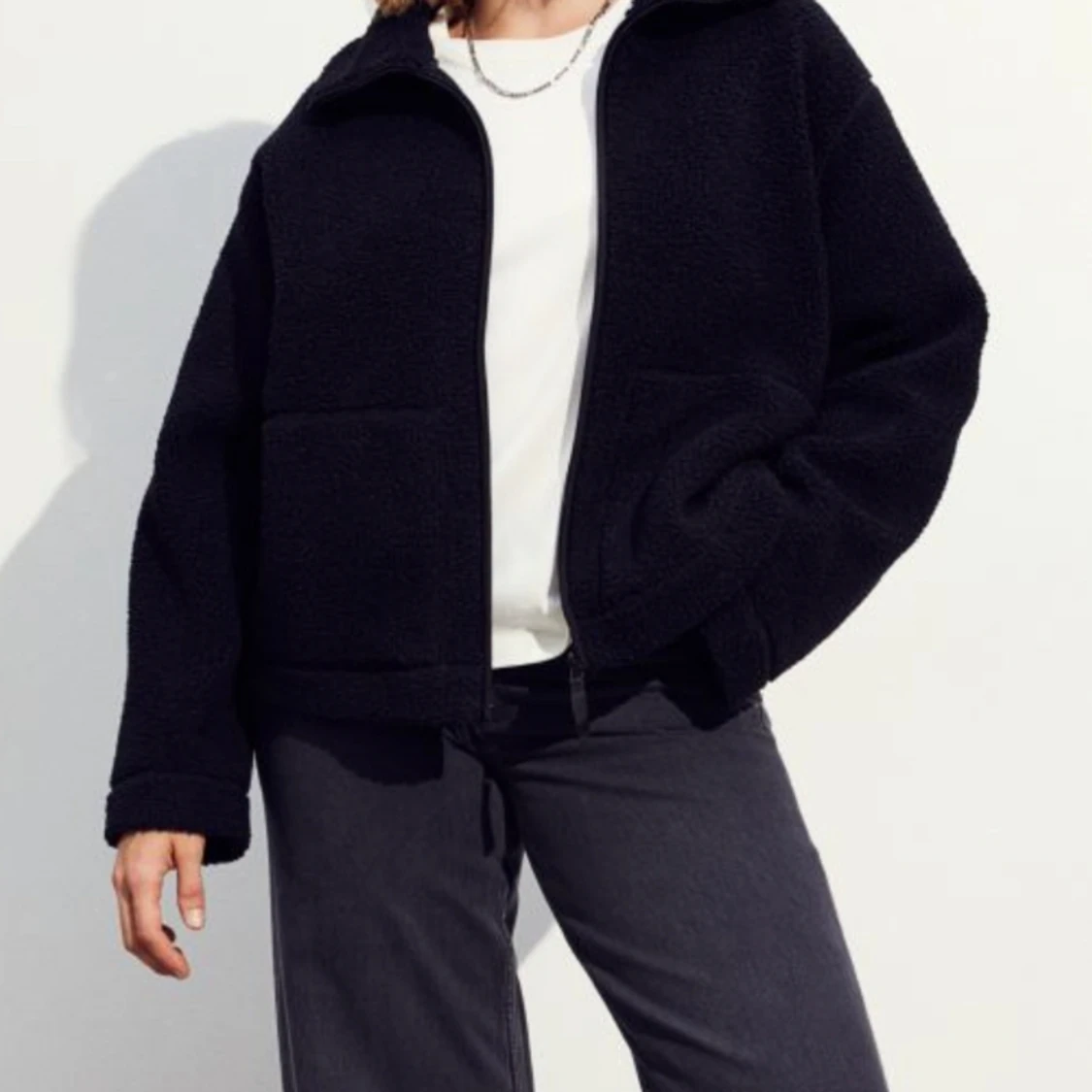 Svart "teddy" jacka  - 91