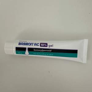 Basiron AC gel 10% 40g, endast testad. 