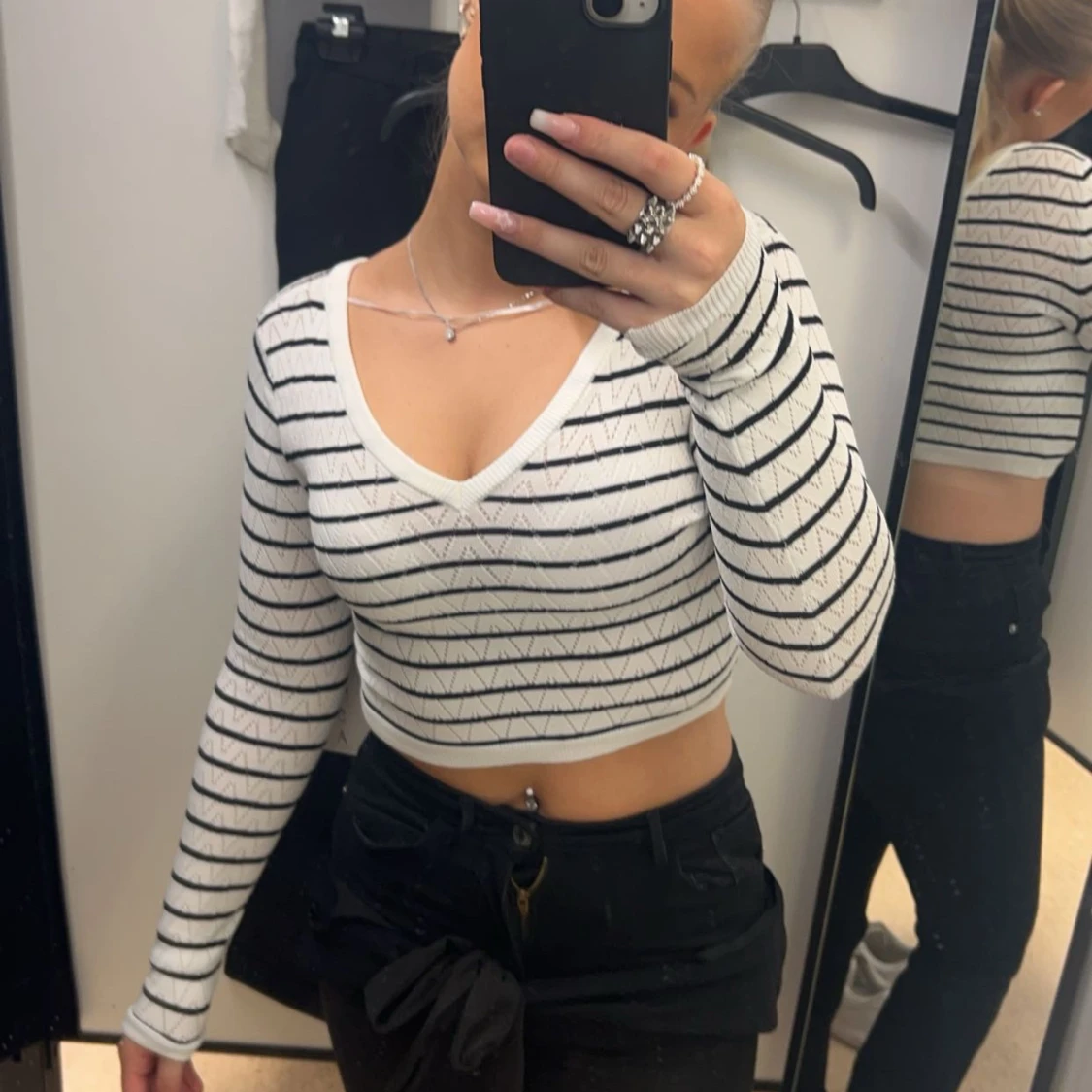 Randig croptop 