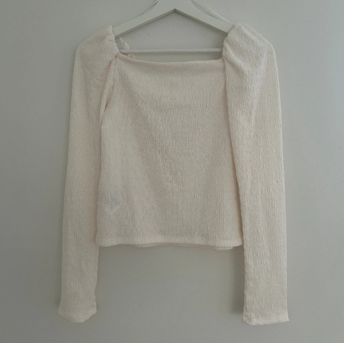 Vit långärmad  - 90