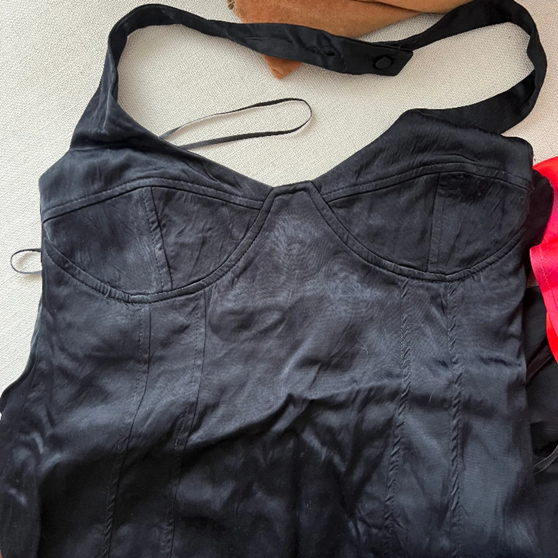 Svart klänning zara M i satin - 90