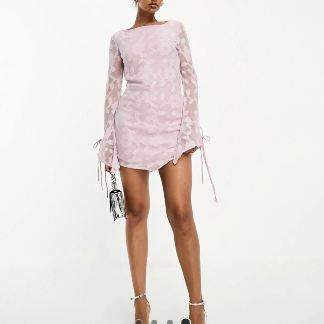 Rosa Blommig klänning  - 90