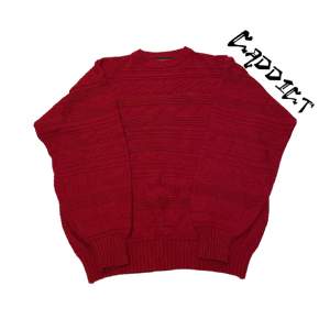 -En mycket fin Vintage stickad tröja - Färgen röd - Storleken X-Large - Large  - Tveka inte att ställa frågor om plagget 
