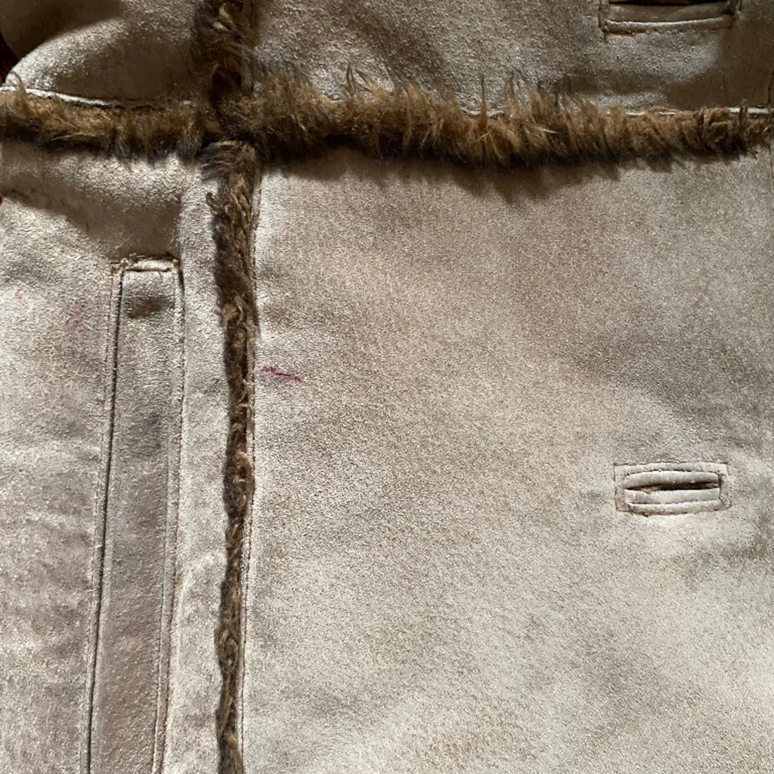 Äkta läder kappa  - 91