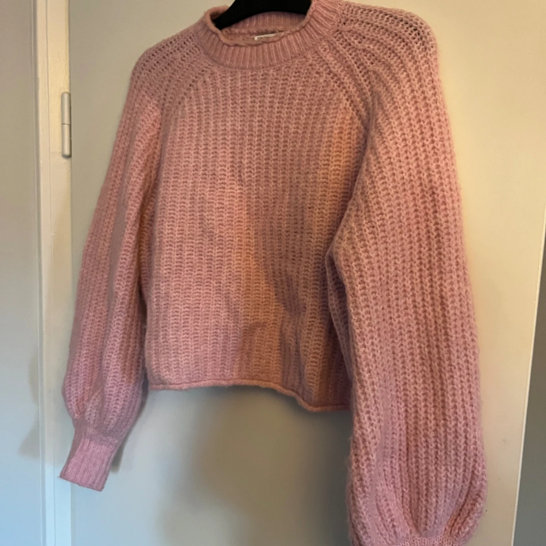 Rosa stickad tröja - 90