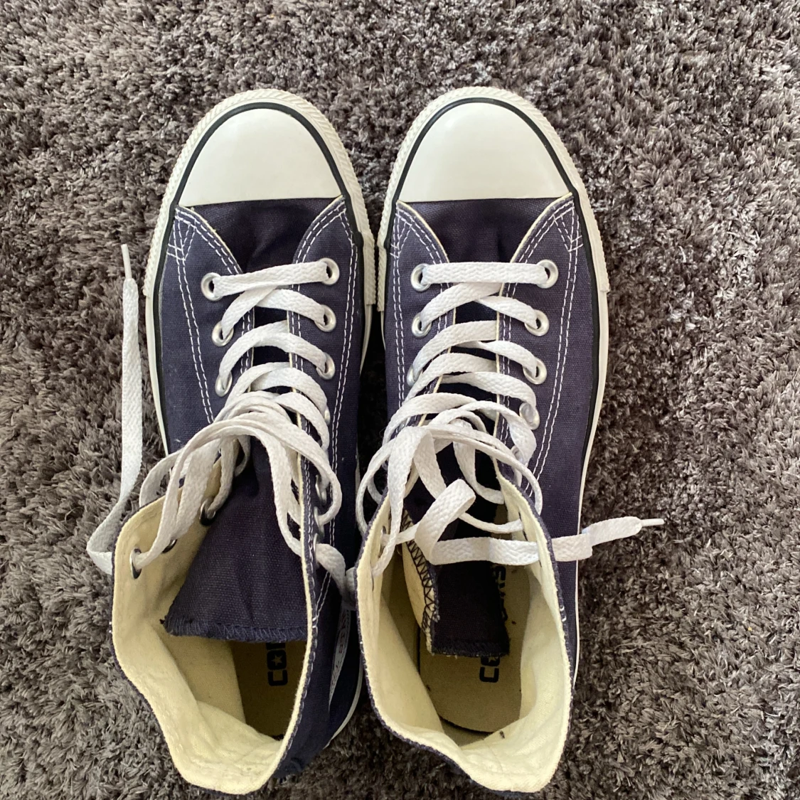 Höga blåa converse - 90