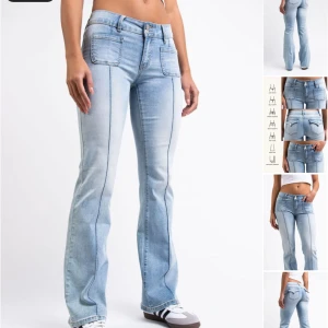 Low waist madlady jeans  - Säljer ett par skitsnygga låg midjade jeans från Madlady som även är i nytt skick (använt Max 2 gngr). De är storlek 38 tal (jag är 169) 