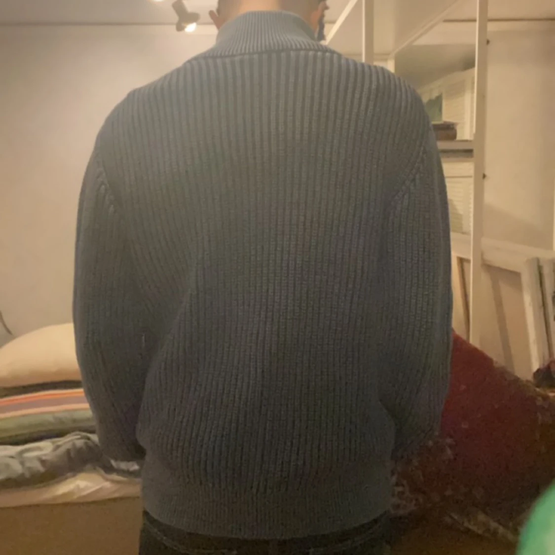 Stickad zip tröja från weekday - 90