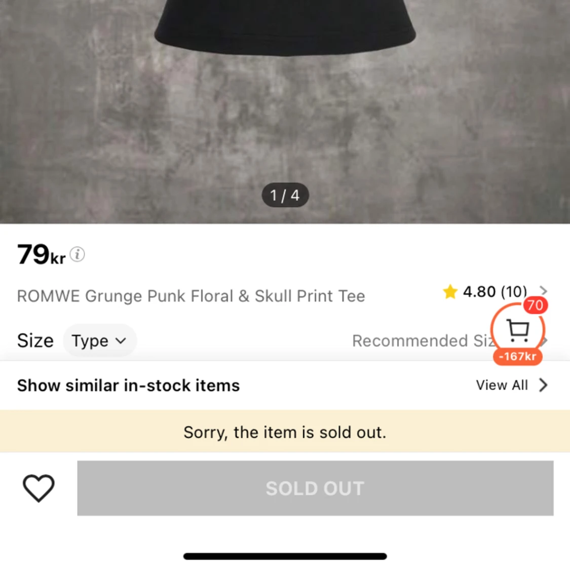 Shein svart dödskalle t shirt - 91