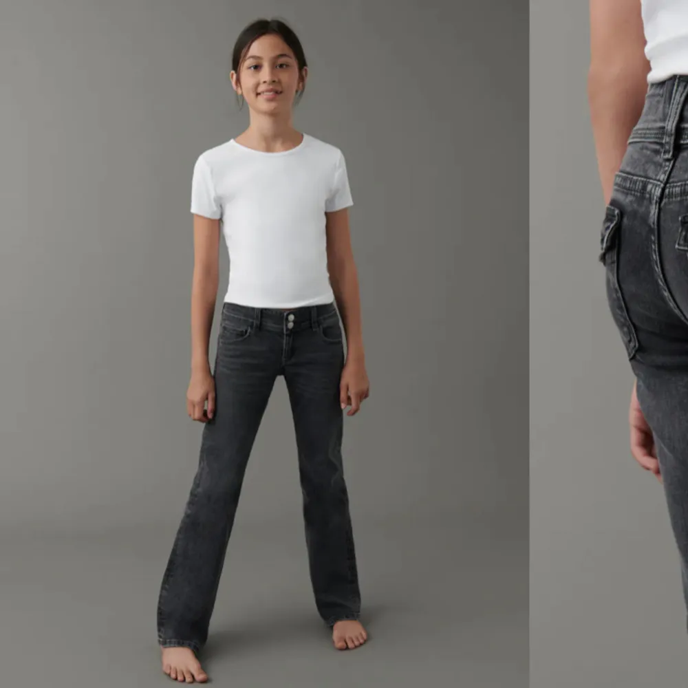 Jätte fina jeans från Gina Young i storlek 158 men ja skulle säga att dom passar större oxå💗 dom är i nyskick💗har tröttnat på dom så därför jag säljer men annars älskar jag dom. Dom är lågmidjade och bootcut. Jeans & Byxor.