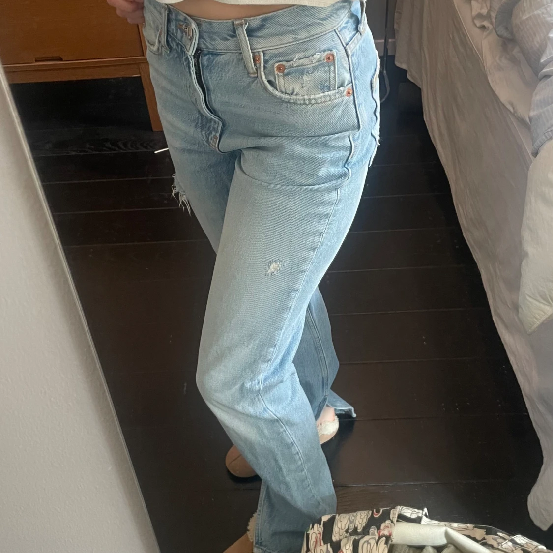 Lågmidjade jeans slits  - 91
