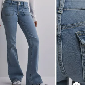 Low waist bootcut jeans - Skit snygga lågmidjade byxor från Nelly. Oanvända, säljes pga lite för små. Passar dig som har mindre höfter och är runt 165-167cm 💗