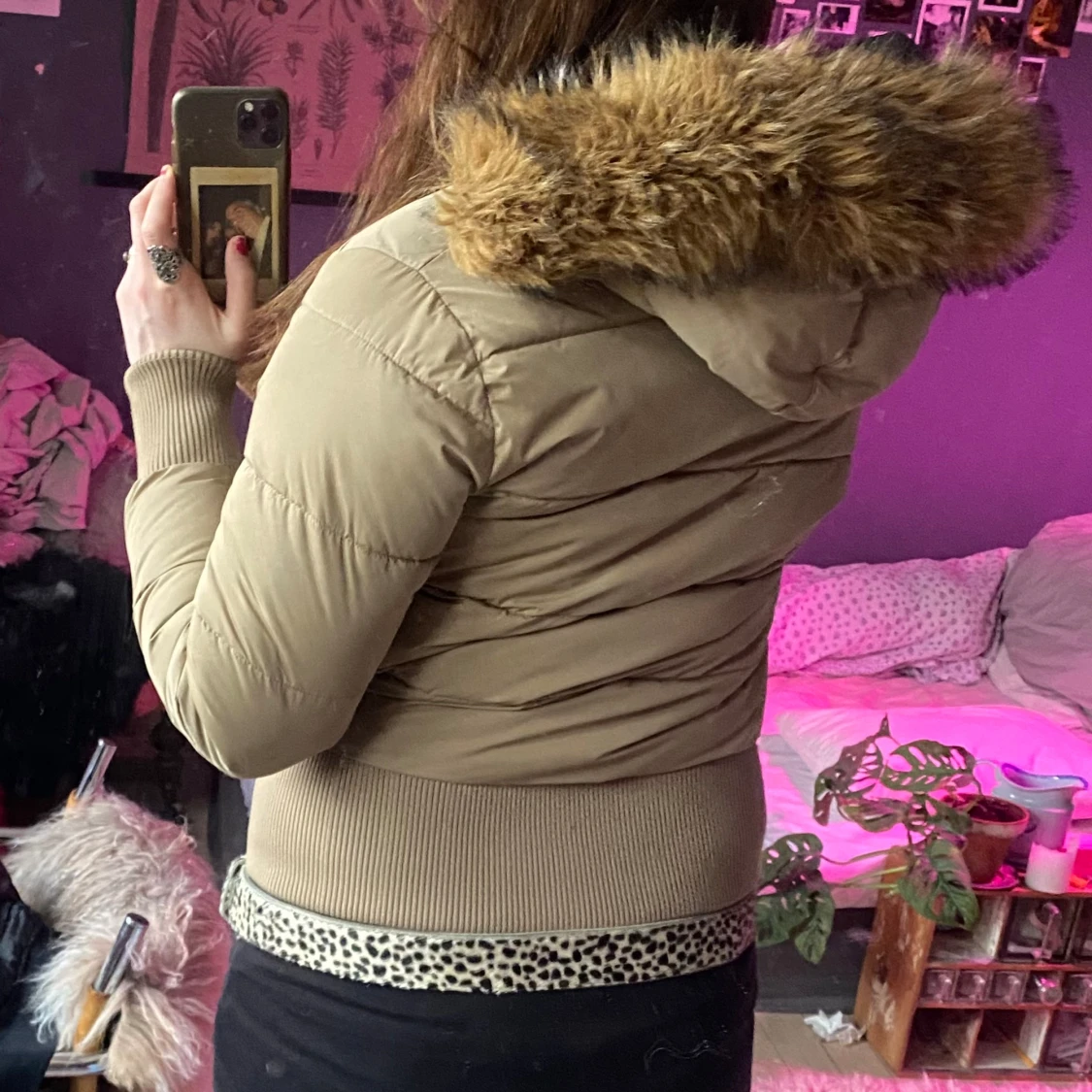 Dunjacka med pälskrage  - 91