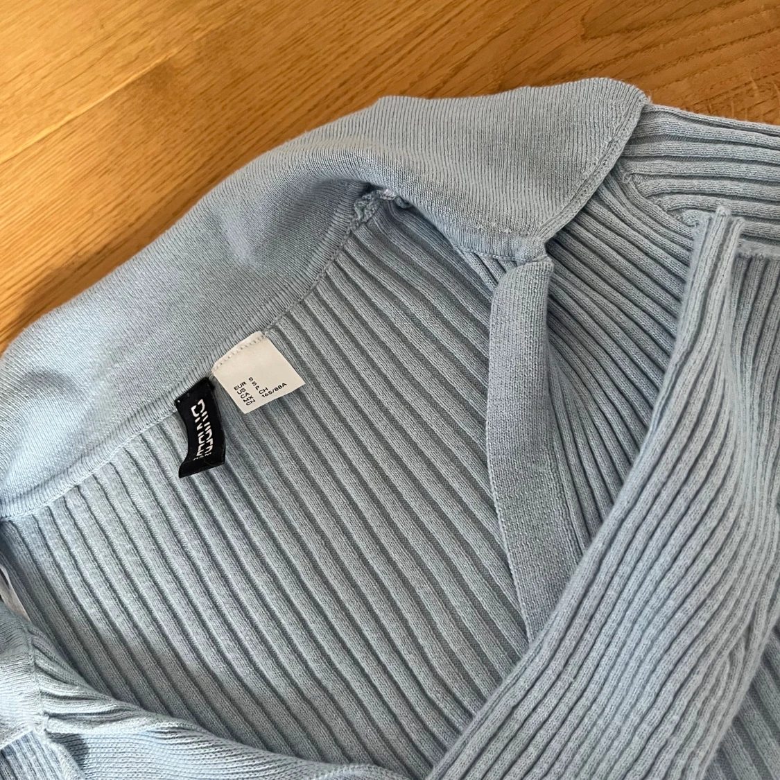 Långärmad ribbat topp - 91