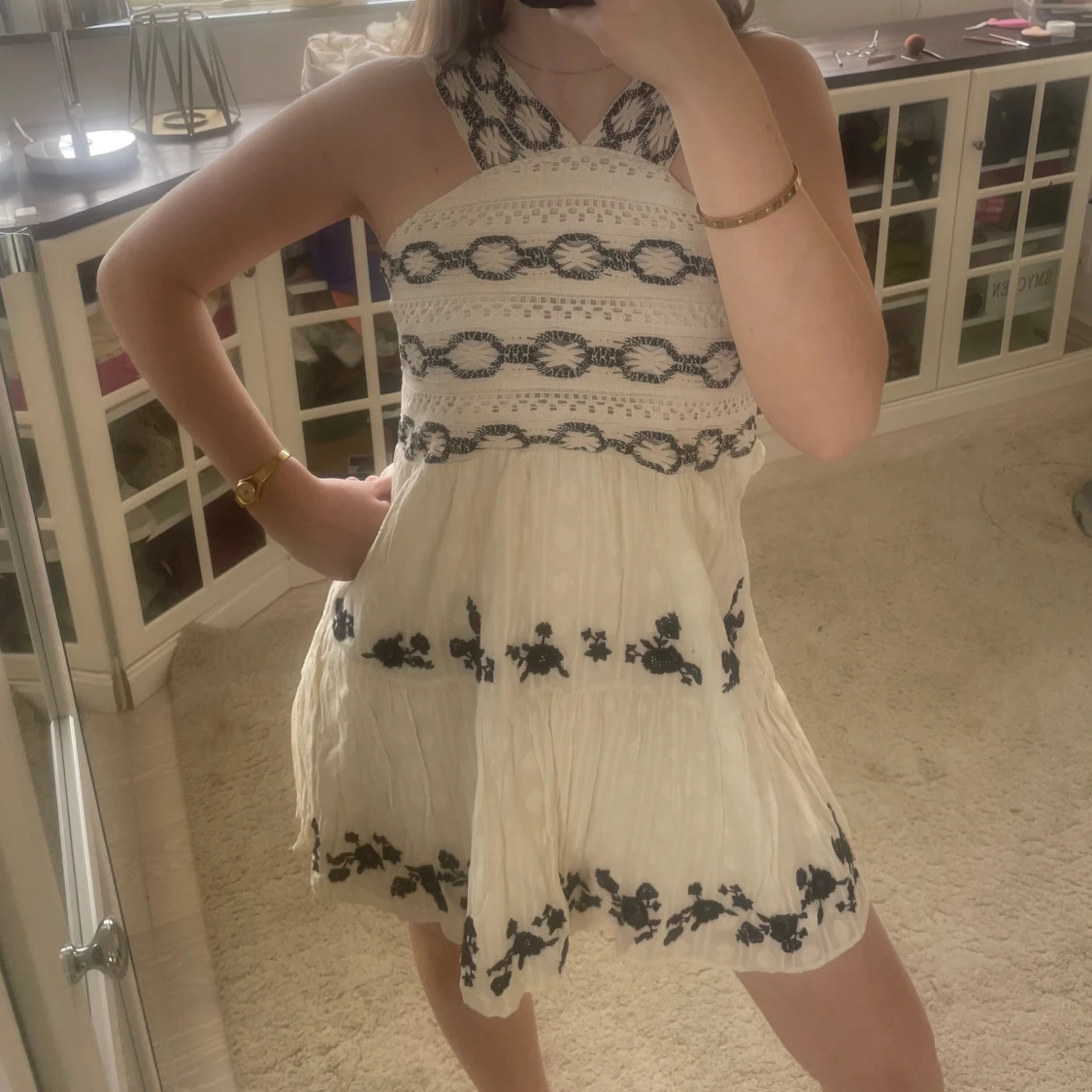 Virkad miniklänning  - 90