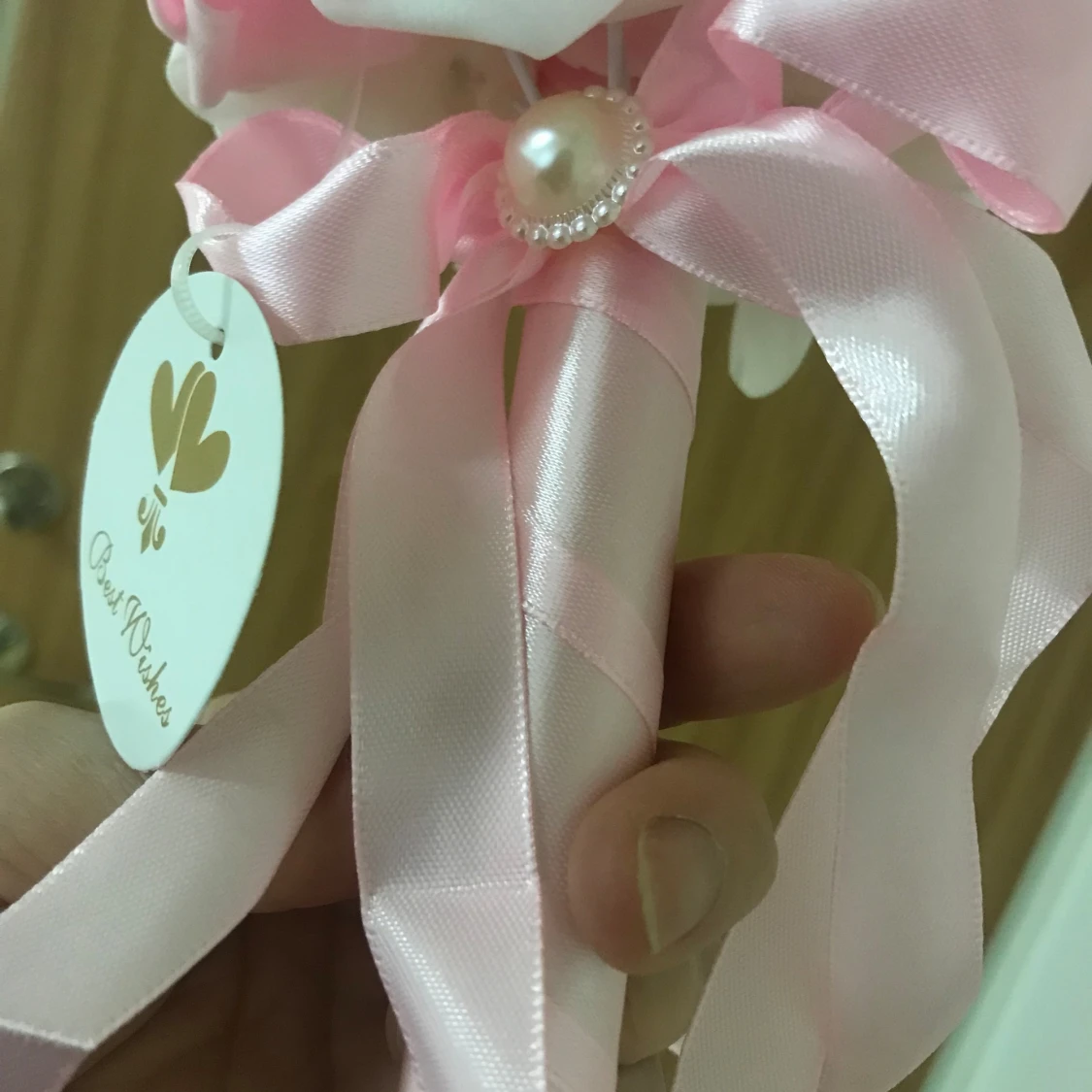 Bröllop Brud Kristall Sidan Satin Konstgjord Bukett  - 91