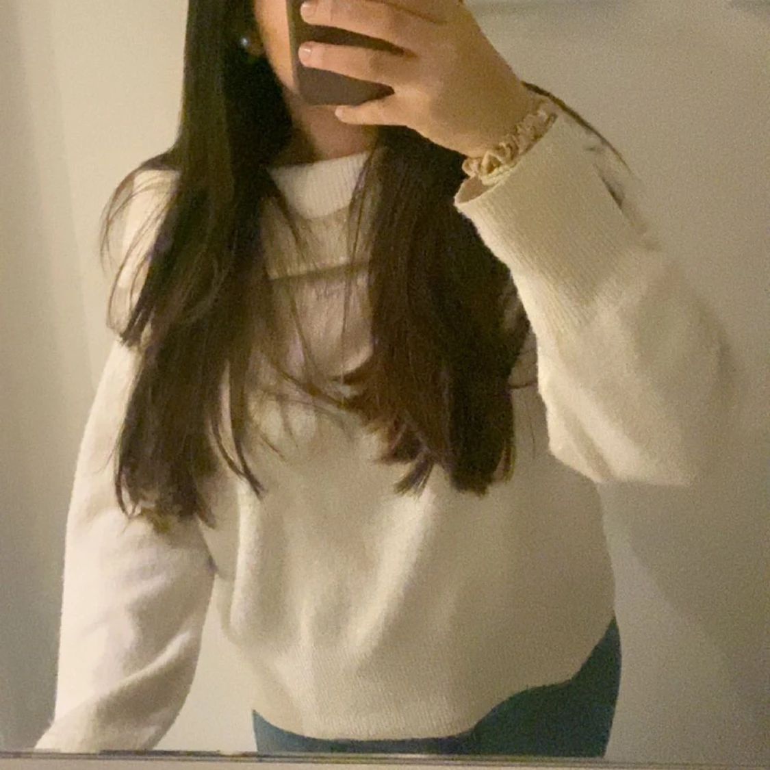 offshoulder stickad tröja