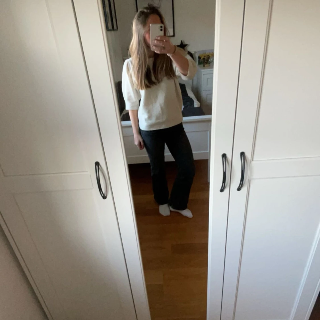 Vit stickad tröja från ONLY - 92