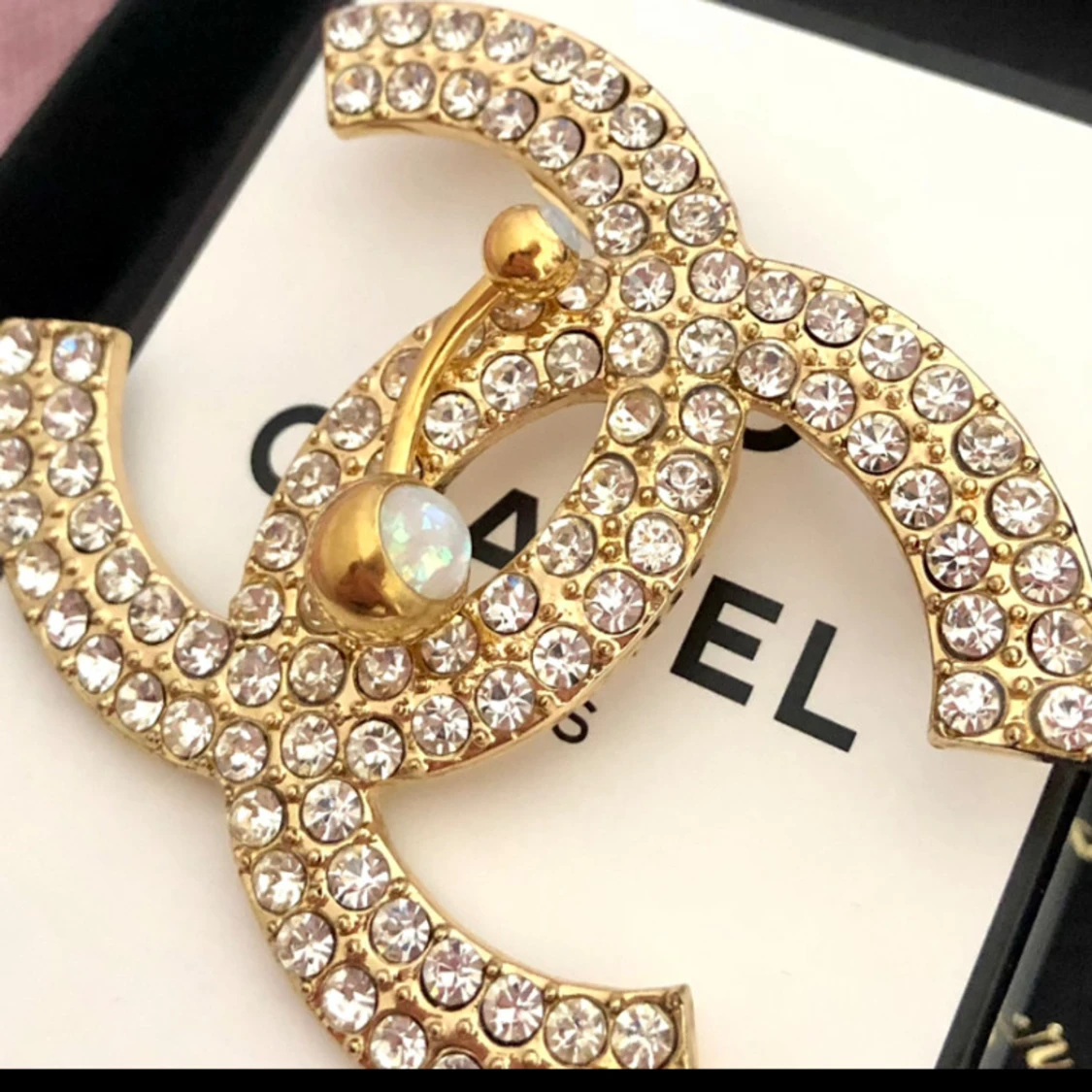 Vackert Navelpiercing Guld Opal  - 90