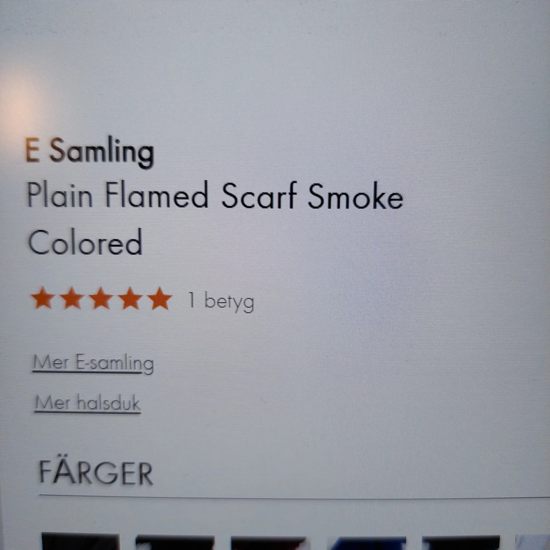 Plain Flamed Scarf Smoke Colored - 2