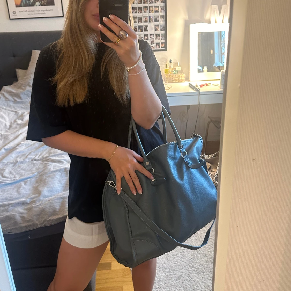 Blågrå väska - 90