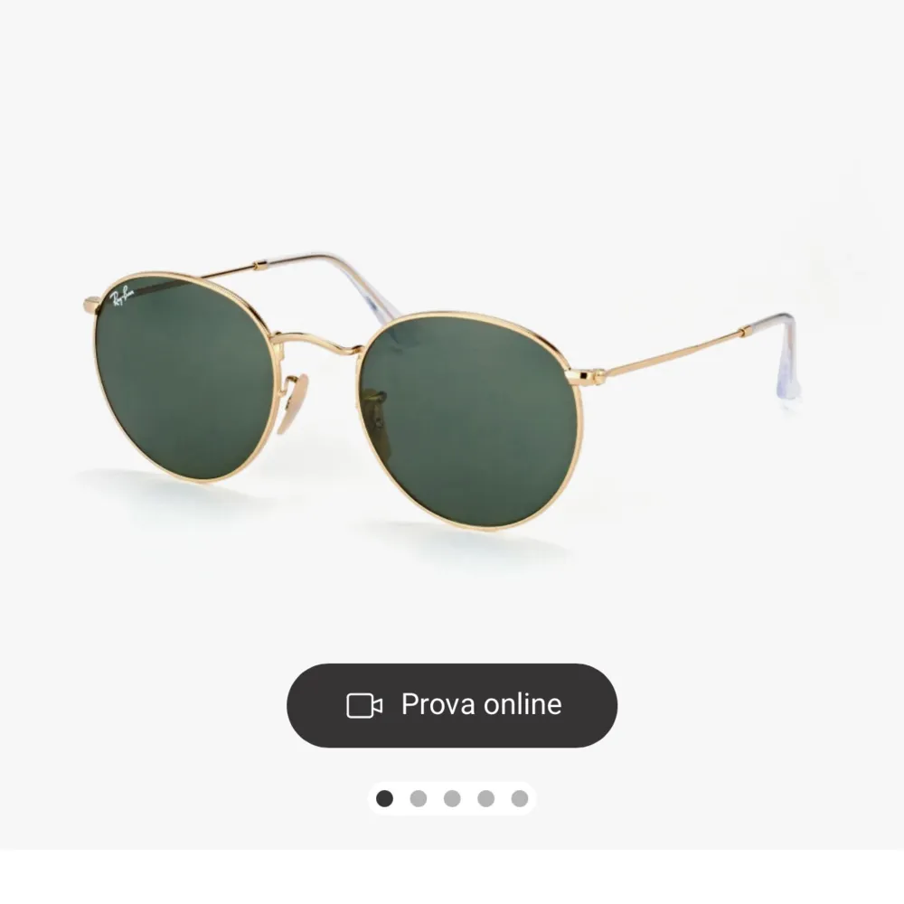 Säljer mina guldiga rayban round metal large, är i jätte bra skick och har inga repor!. Övrigt.