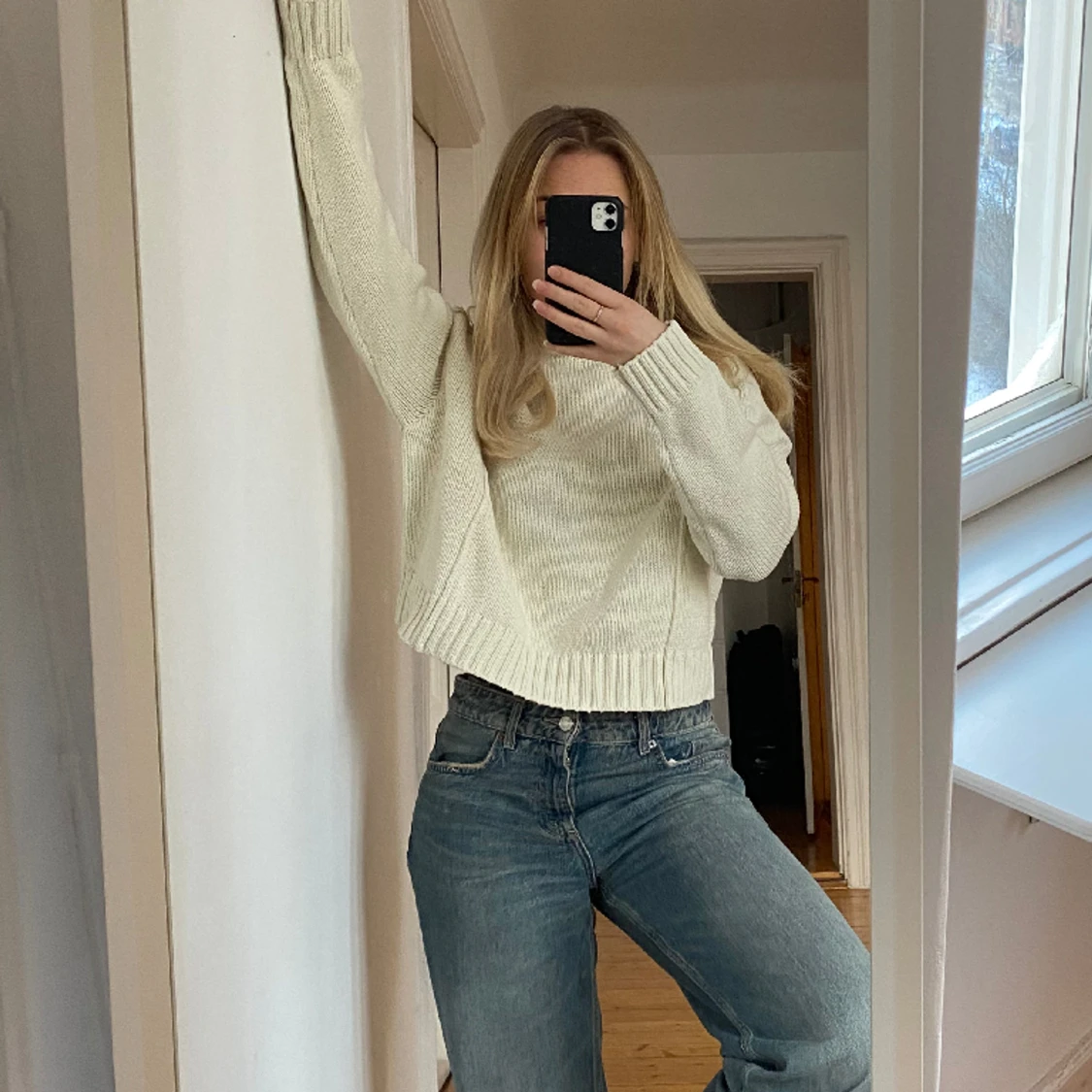 Stickad polotröja  - 90