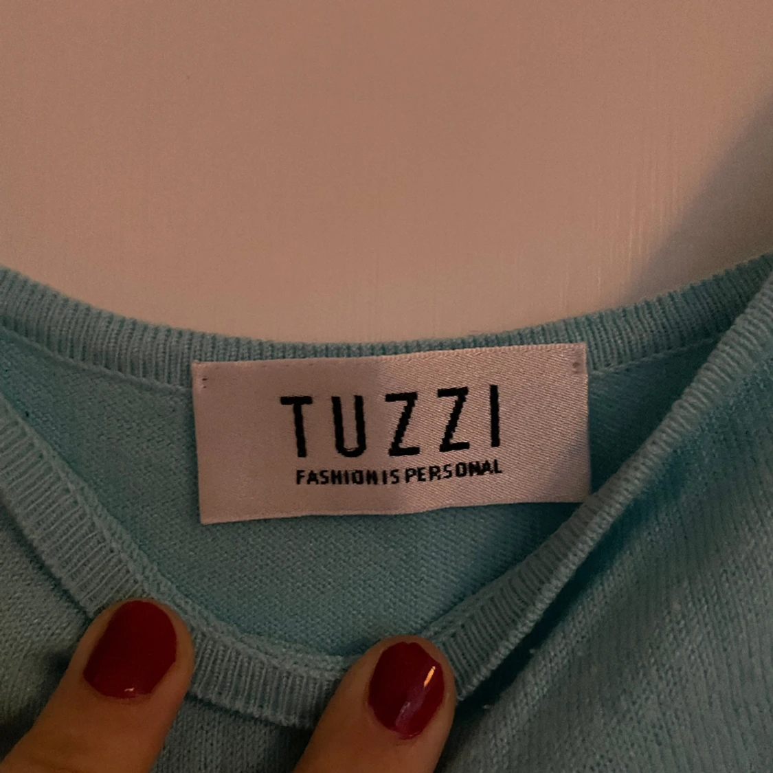 Turkos stickad sommartopp - 91