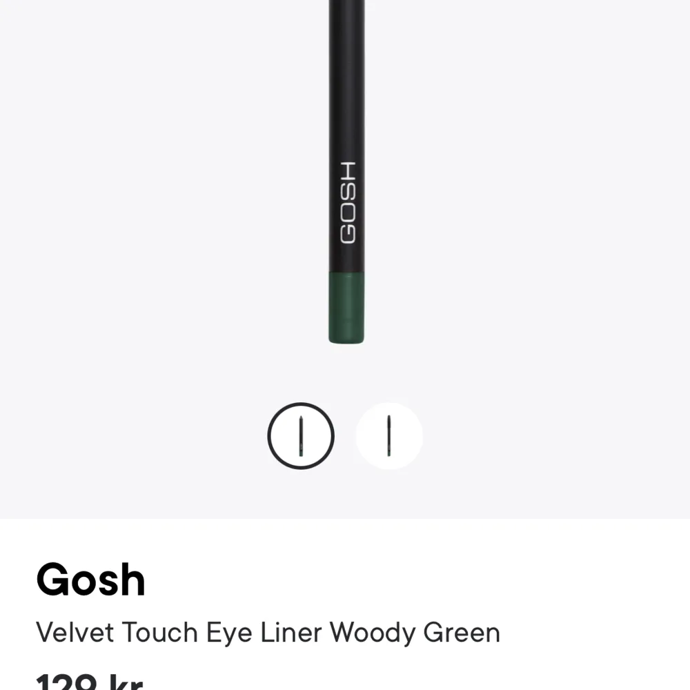 En eyeliner från märket Gosh i färgen Woody Green. Helt oöppnad. Nypris 129kr. Övrigt.